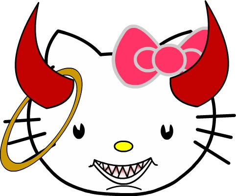 Well I disagree, and Hello Kitty will show you the way that pink can be evil. Hello Kitty Devil by ~dmarteng on deviantart