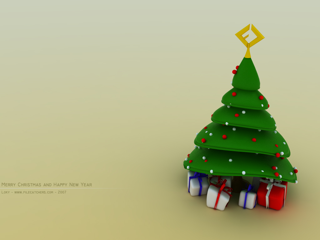 Christmas Tree and Gifts, High Quality Wallpaper