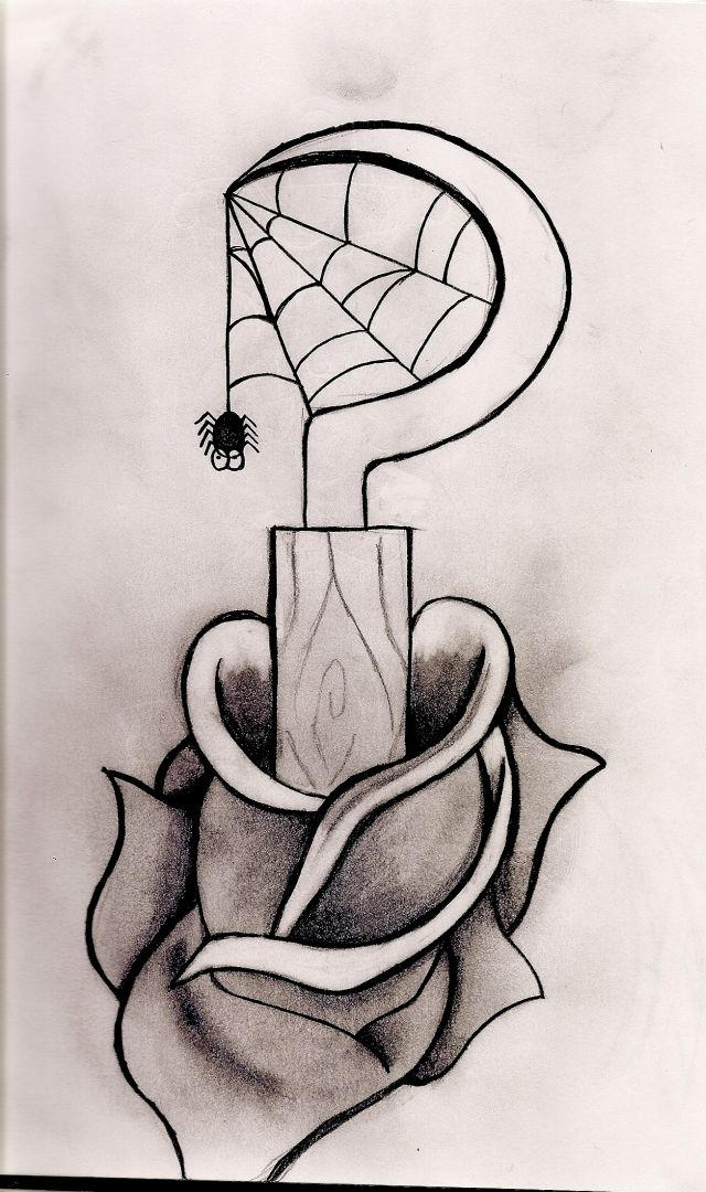 Flower and Hook | Flower Tattoo