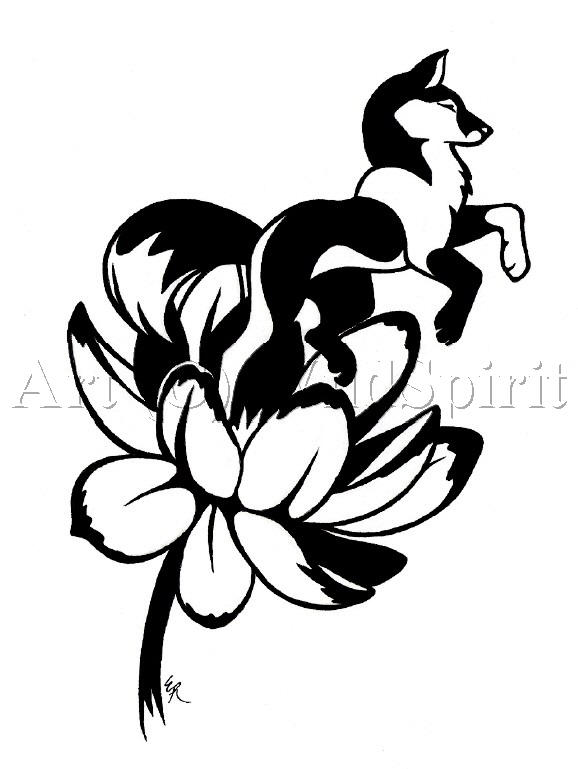 Lotus Born Tattoo Commish - flower tattoo