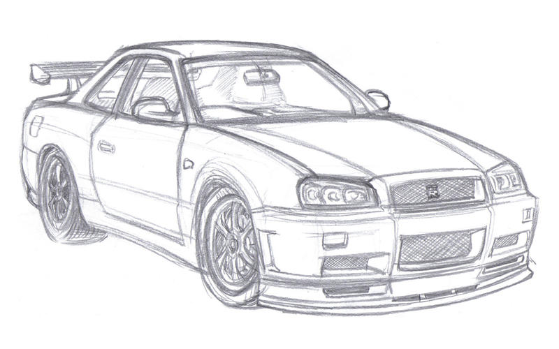 Nissan skyline sketch #9