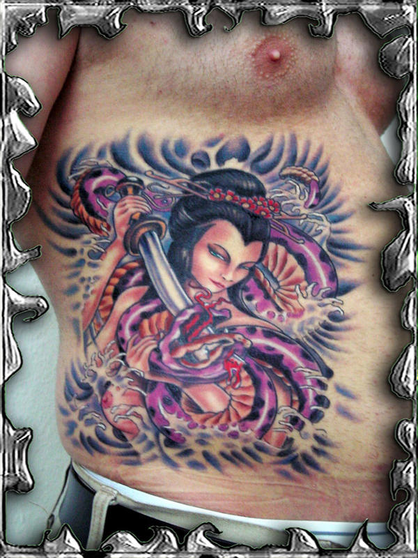 Geisha tattoo by mojotatboy on deviantART