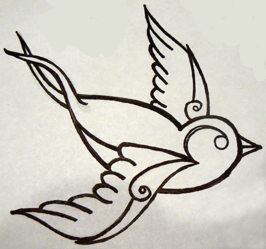 swallow tattoo designs. Traditional Swallow by