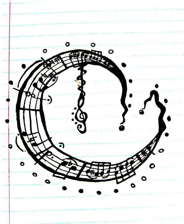 music notes tattoo. Music Moon Tattoo by