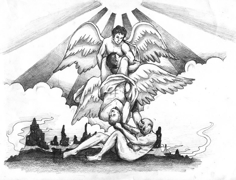 Angel vs Demon Tattoo by leedeeyah on deviantART