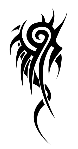 Dragon Tail- Tribal tattoo