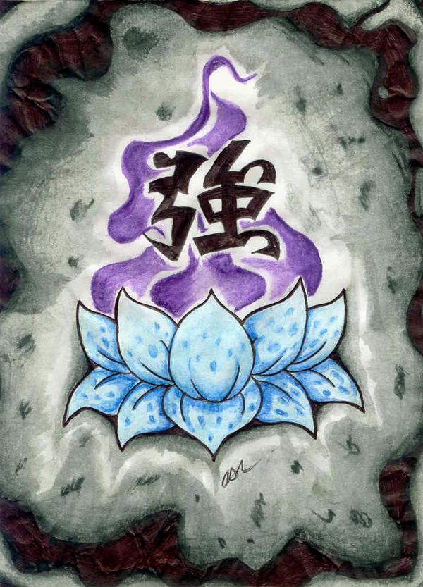 lotus and strength | Flower Tattoo