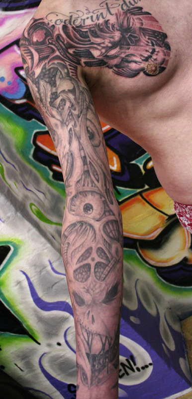 Biomech Monster Sleeve - sleeve tattoo