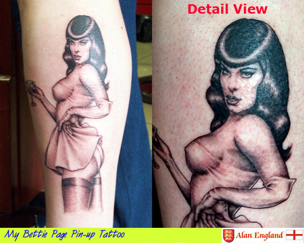 Bettie Page Pin up Tattoo by bettiepageclub on deviantART