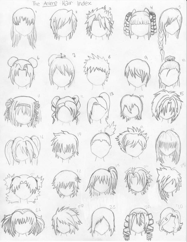 anime boy hair drawings. The Anime Hair Index by