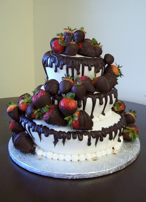 Strawberry wedding cake by seethroughsilence on deviantART