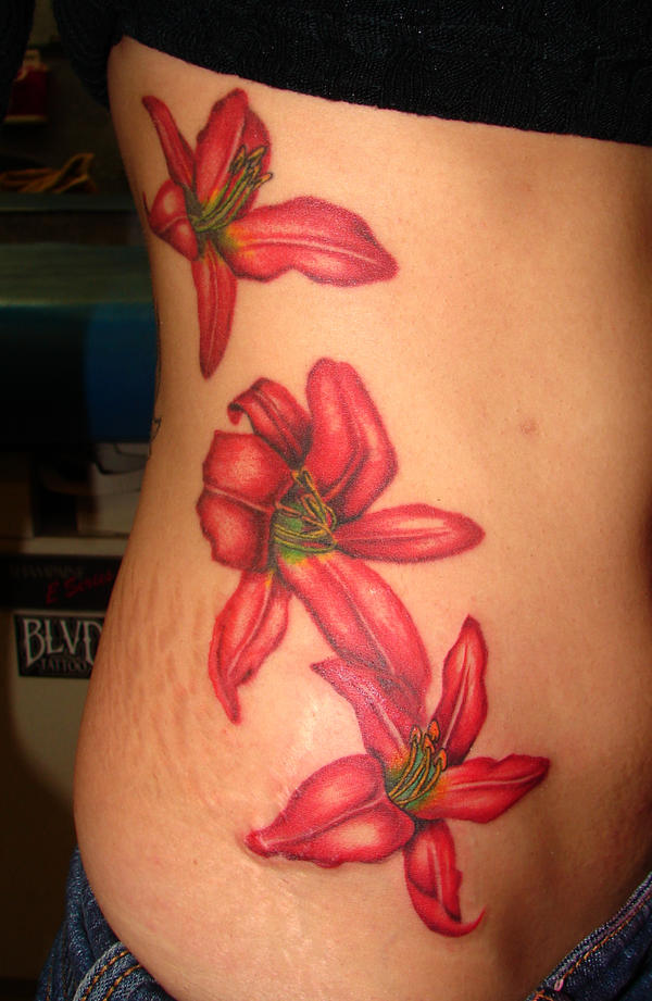 red lilies | Flower Tattoo