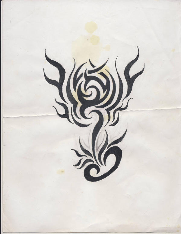 Tribal Phoenix Tattoo by nehi