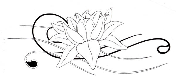 Twirly Flower | Flower Tattoo
