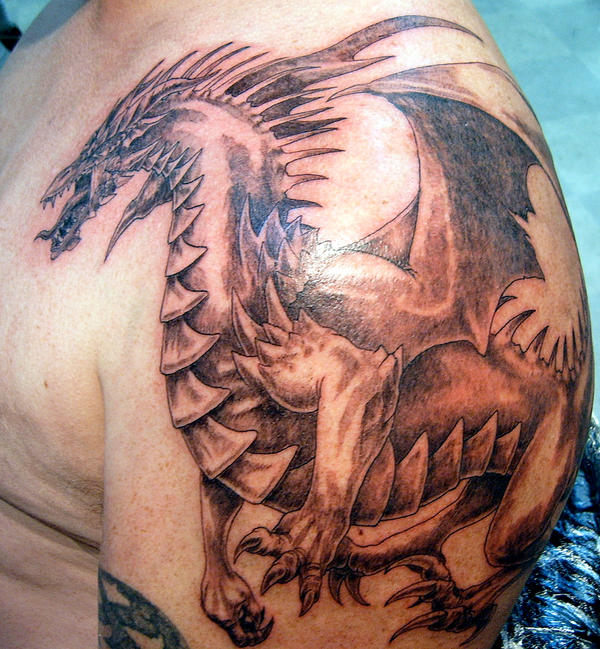 shoulder dragon 2 - shoulder tattoo