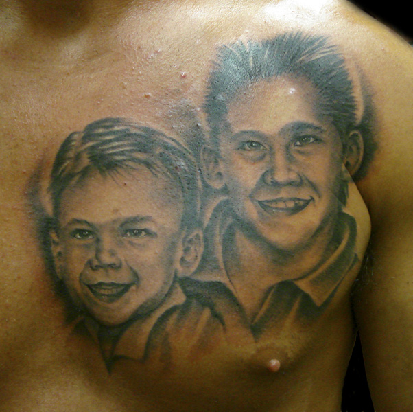 Portraits - chest tattoo