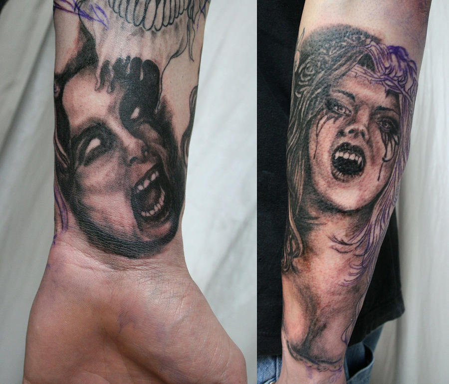Horror Sleeve Arm 2th session by 2FaceTattoo on deviantART