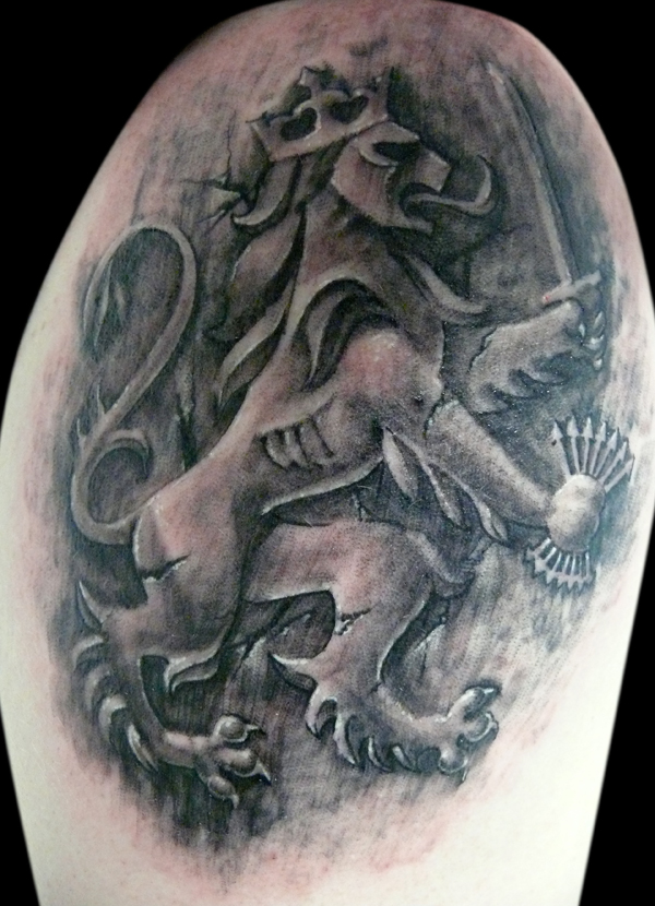 lion tattoos dutch crest
