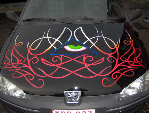 tribal air brush design on car by NamingwayRegret on deviantART