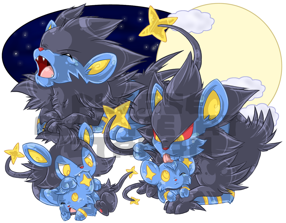 Luxray_familly_by_DarkuAngel.png