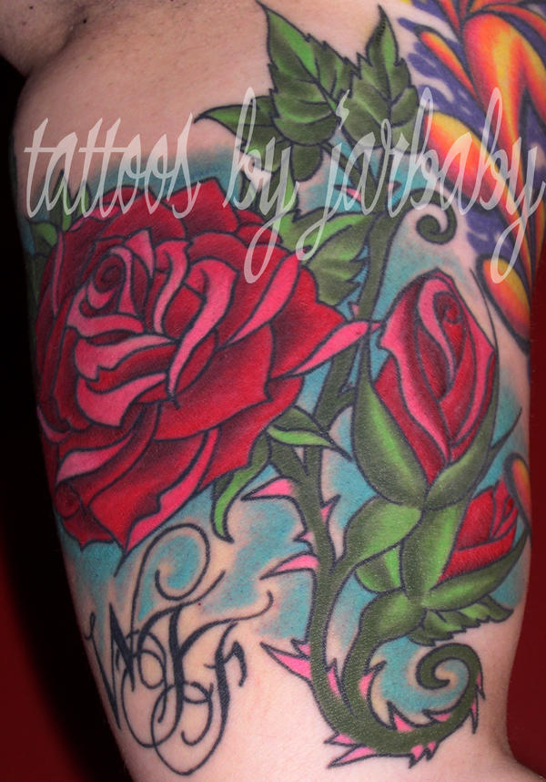 my bulgarian rose - flower tattoo