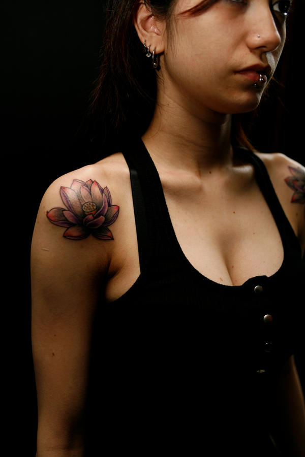 Purple Lotus Flower | Flower Tattoo
