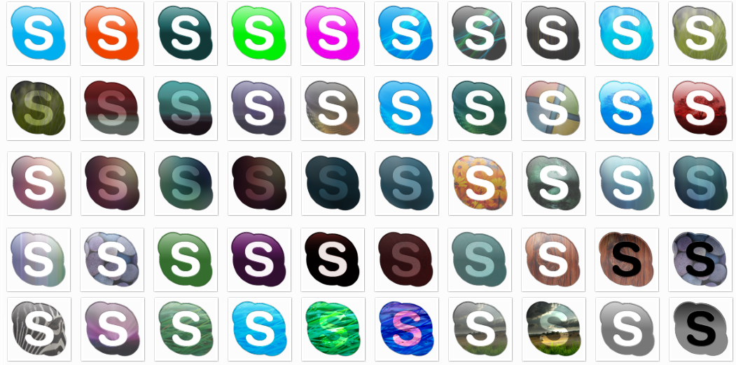 50 skype dock icons by ~tonev