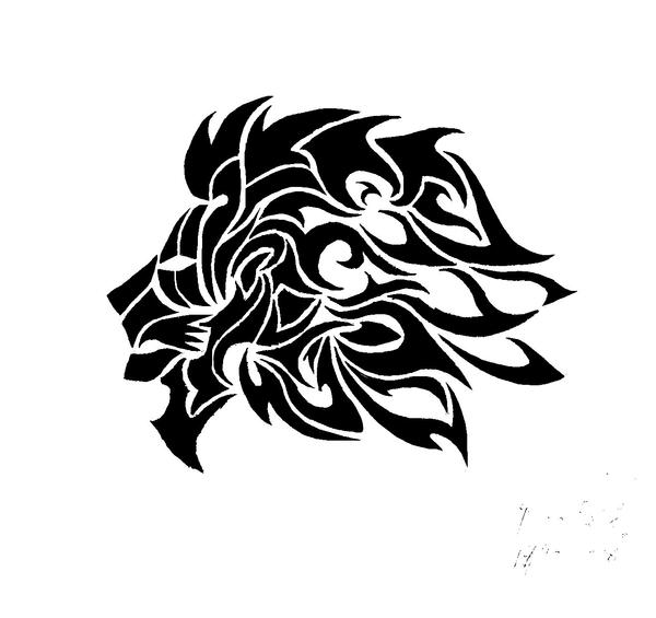 Tribal Lion as requested by Songue on deviantART