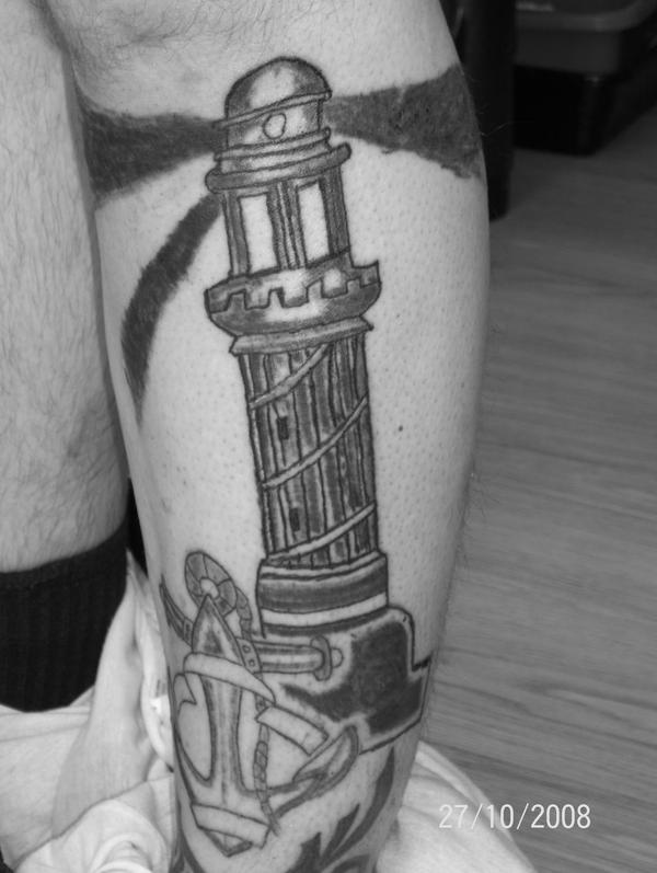 lighthouse tattoo. My diy tattoo of a lighthouse