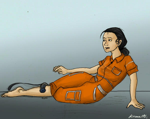 portal 2 chell cosplay. Portal 2#39;s Chell Has Busted