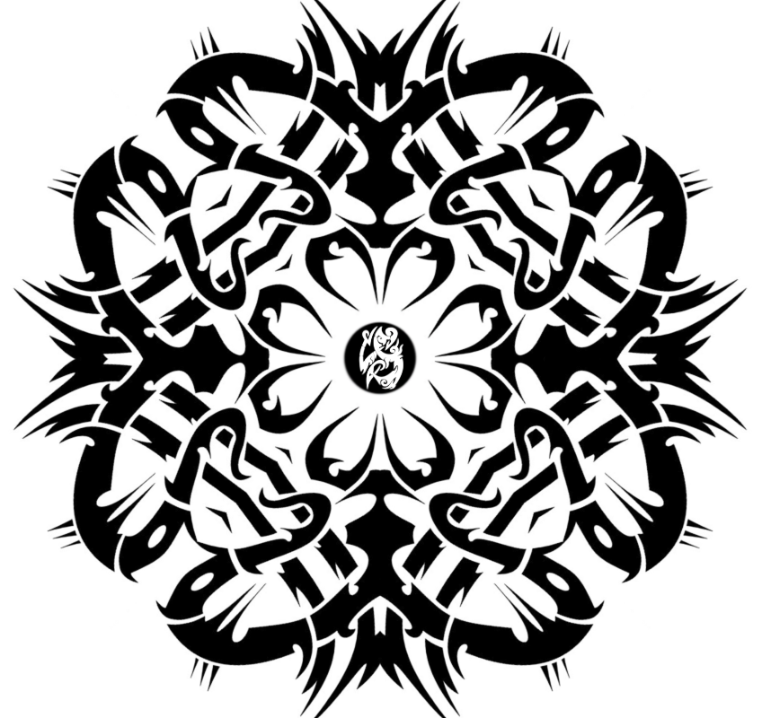 Tribal Flower - flower tattoo