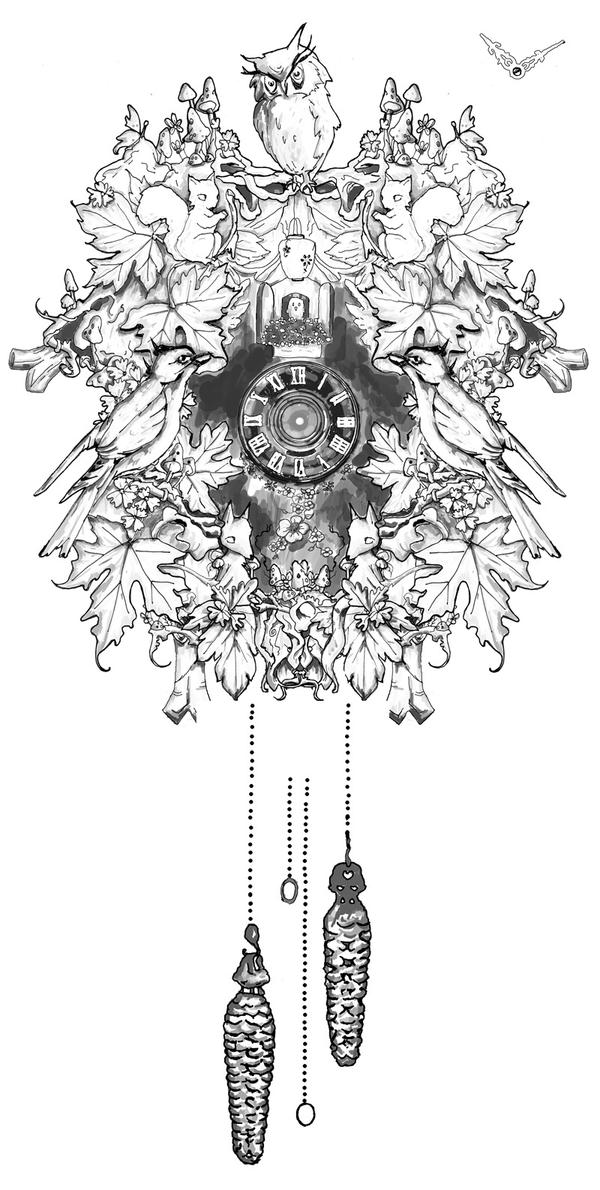 Cuckoo Clock Tattoo Commission by Ollerina on deviantART