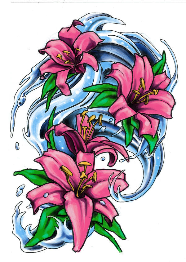 Water Lilies | Flower Tattoo