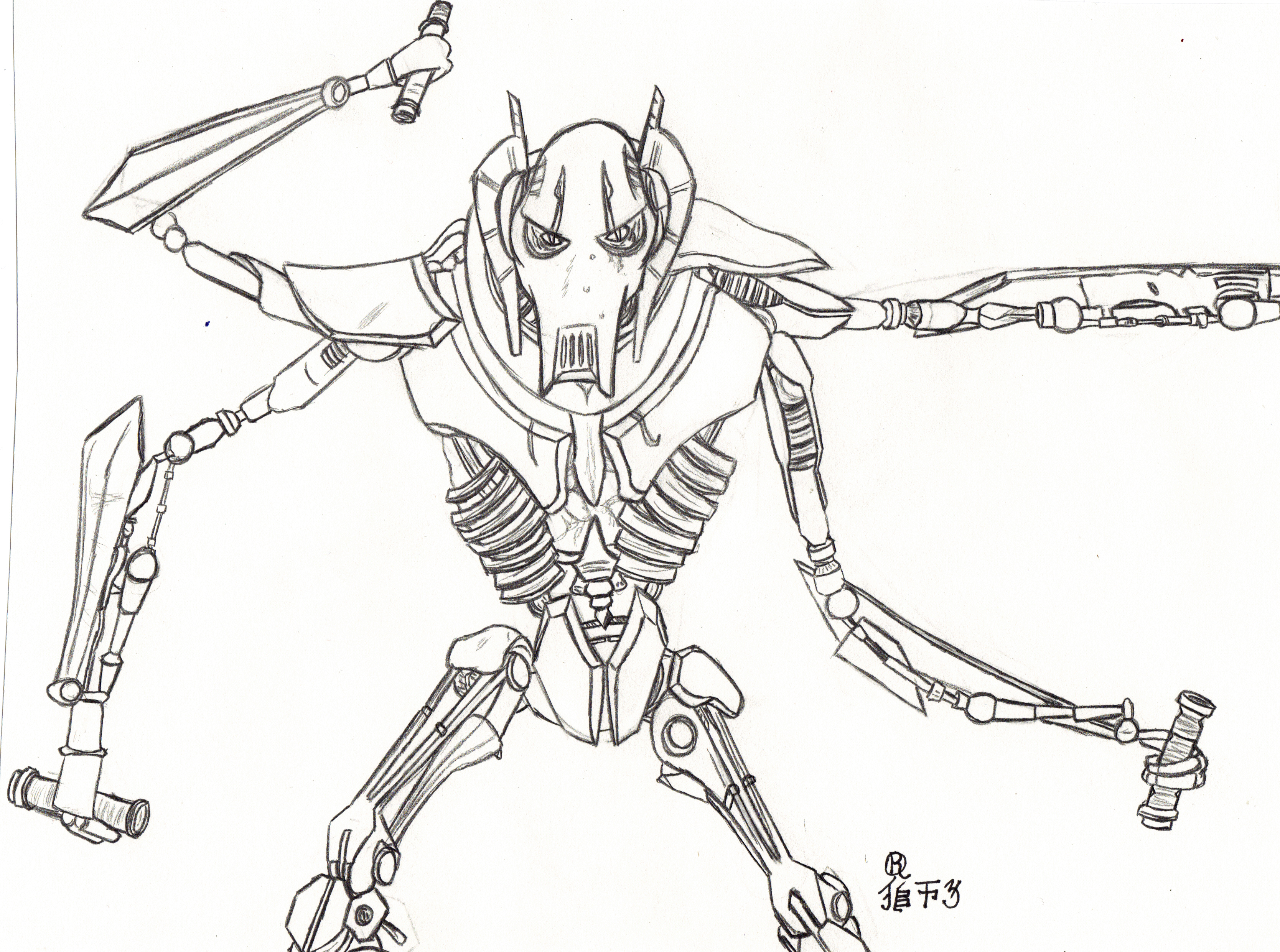 general grievous coloring sheet pages - photo #9