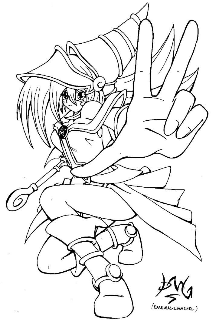 dark magician girl coloring pages - photo #9