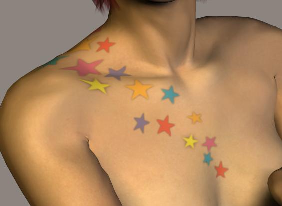 Shoulder star tattoo - shoulder tattoo