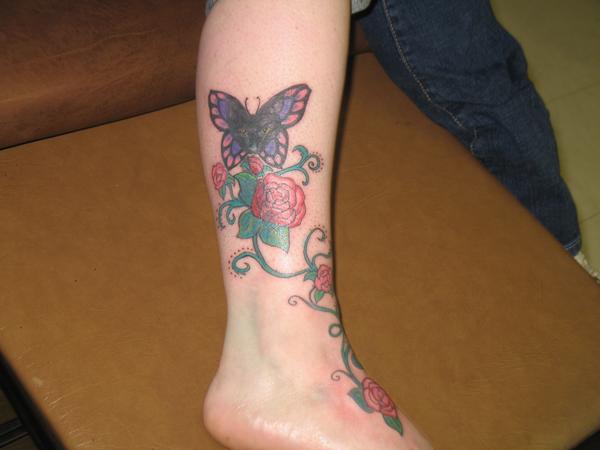 cover-up butterfly and roses