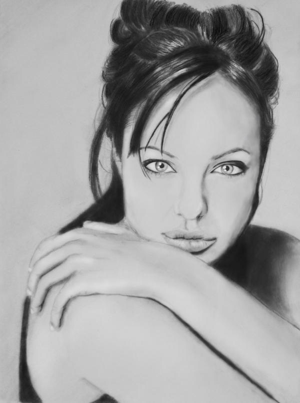 Angelina Jolie portrait by tessiboll on deviantART