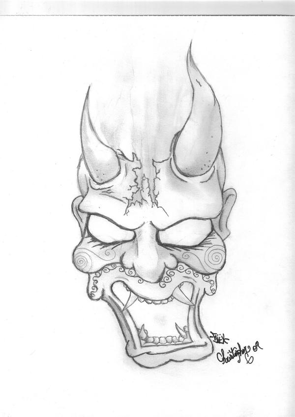 oni mask by incorpereal on deviantART mask tattoo designs