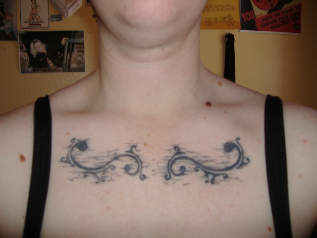 Chest Scroll - chest tattoo