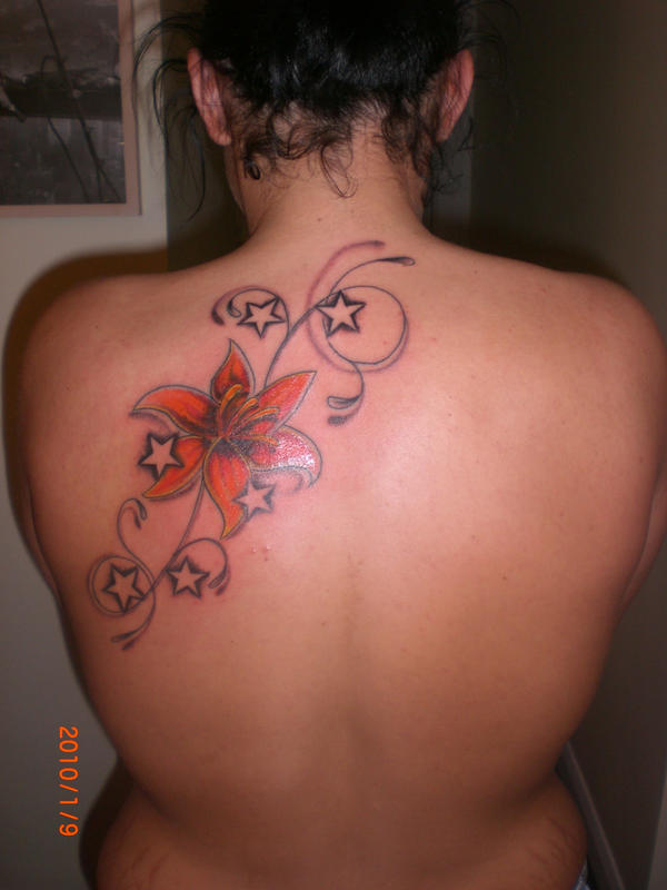 flower lilly stars | Flower Tattoo
