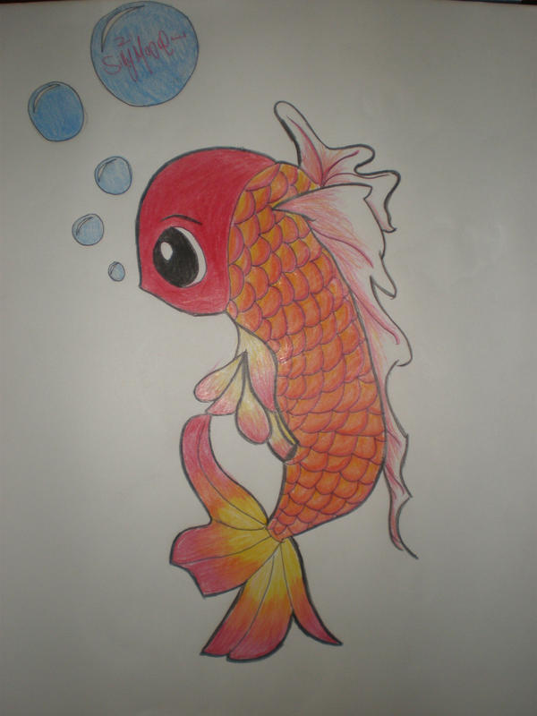 warm colored coy fish by wnrf