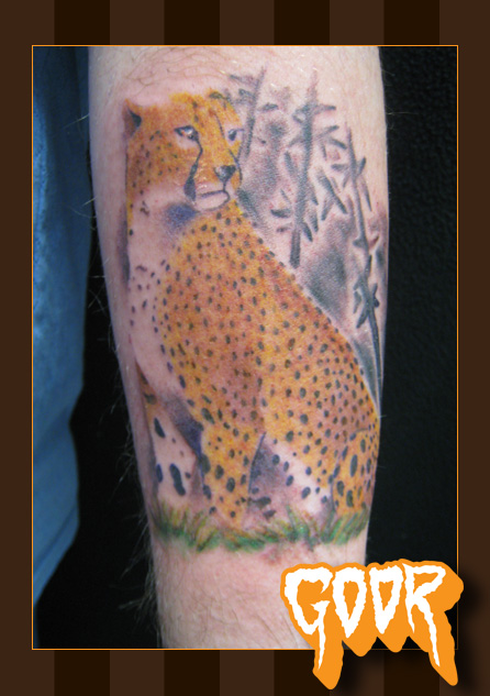 cheetah print tattoos. cheetah print tattoos