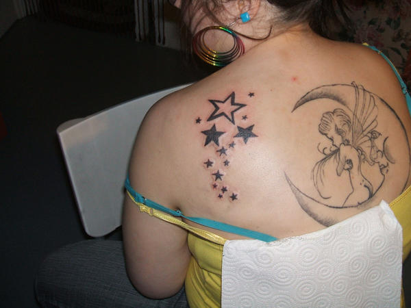 Stars tattoo-6th tattoo work - shoulder tattoo