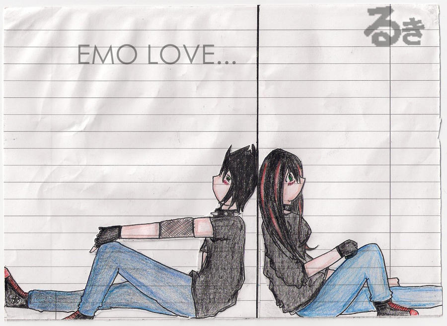 anime drawings of love. on I+love+you+emo+anime