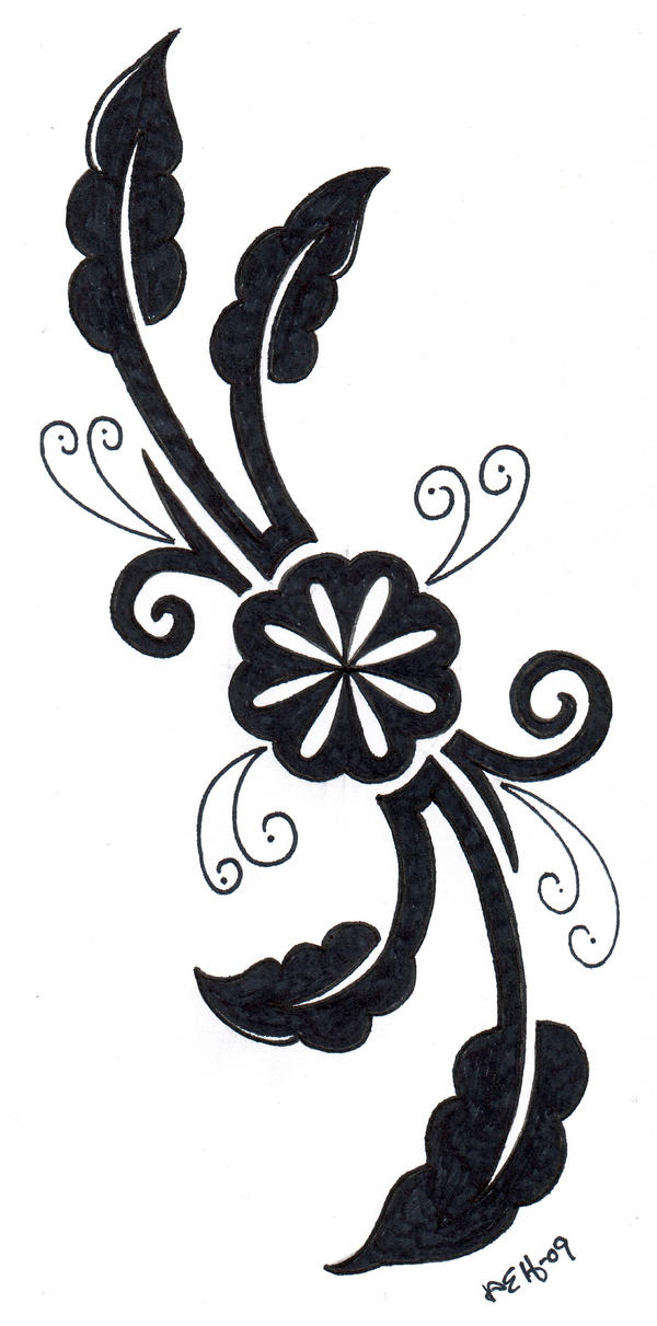 Tribal Flower by vikingtattoo on deviantART