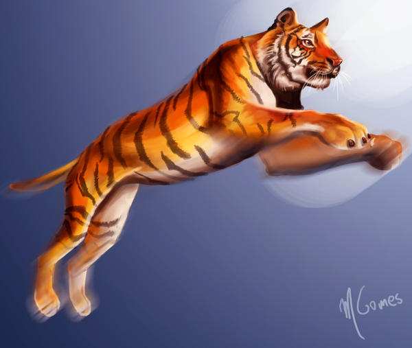 tiger jumping clipart - photo #40