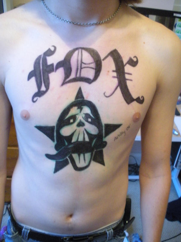 michael klim tattoo. chest tattoo by Henry Sigmon