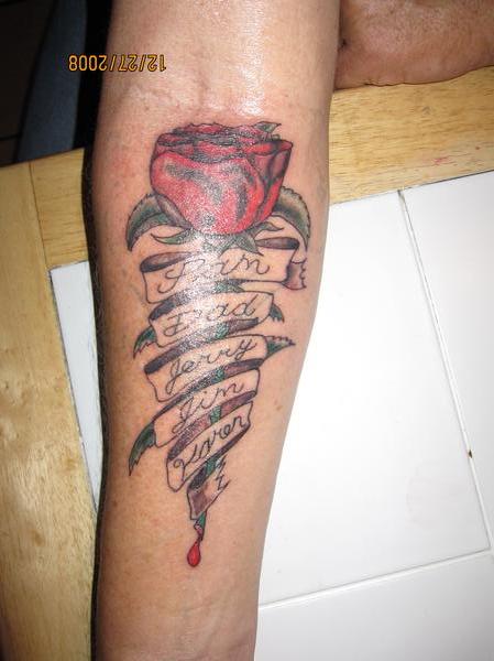 Rose with Names by UndergroundTattoos on deviantART tattoo of names