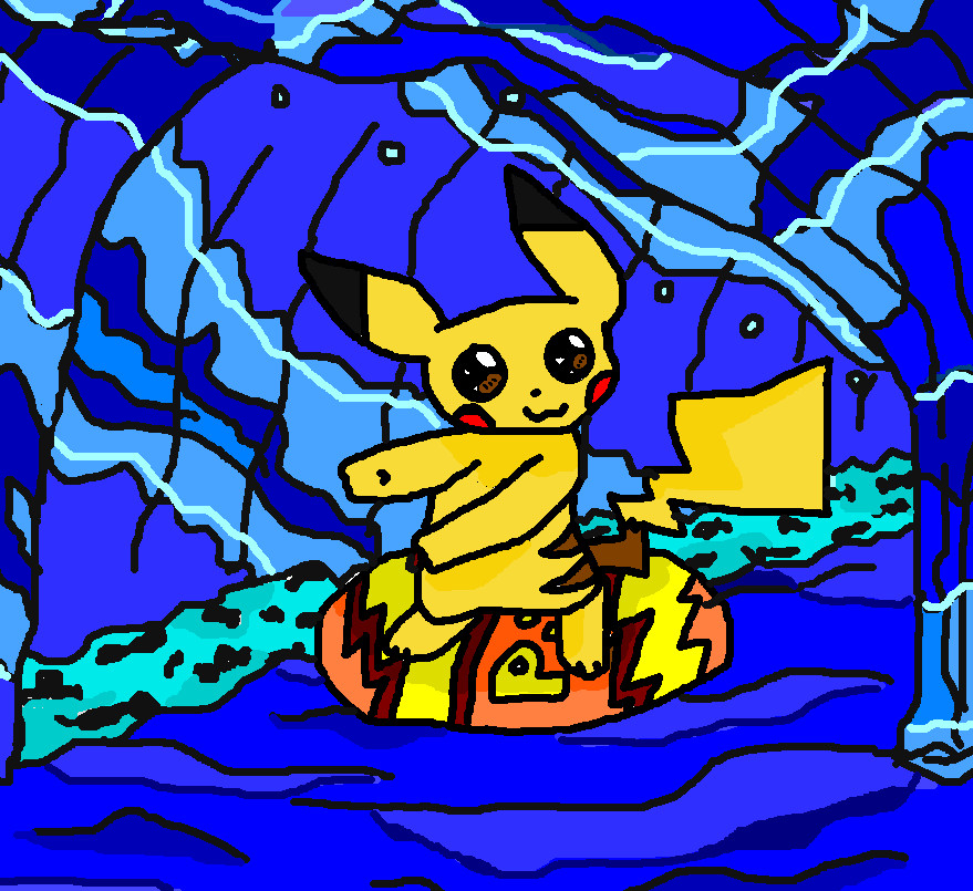Pikachu Goes Surfing by 565mae10
